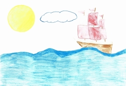 Море, Алые паруса. Андреева Зинаида, 10 лет